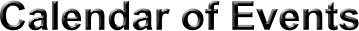 Calendar of Events